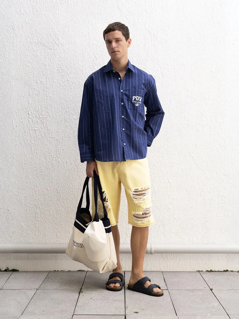 جيستو GIESTO Destroyed Denim Shorts